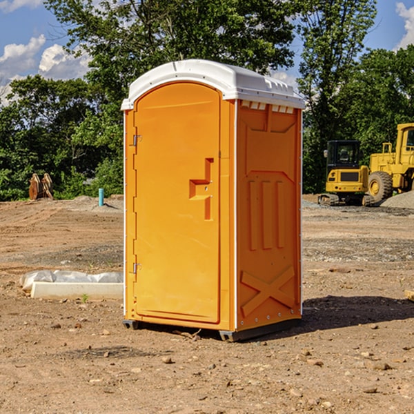 how often are the porta potties cleaned and serviced during a rental period in Amelia Nebraska